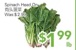 Ample Food Market Spinach Head On offer