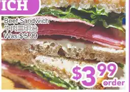 Ample Food Market Beef Sandwich offer