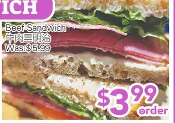 Ample Food Market Beef Sandwich offer