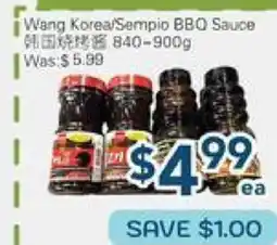 Oceans Fresh Food Market Wang Korea/Sempio BBQ Sauce offer