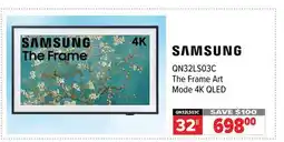 2001 Audio Video SAMSUNG 32 The Frame Art Mode 4K QLED offer