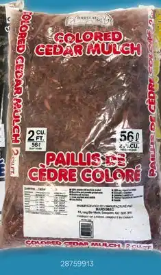 Matériaux Pont Masson Cedar Mulch 2 cu.ft offer