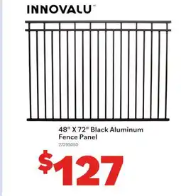 Matériaux Pont Masson INNOVALU 48 X 72 Black Aluminum Fence Panel offer