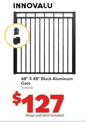 Matériaux Pont Masson INNOVALU 48 X 48 Black Aluminum Gate offer