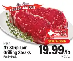 Commisso's Fresh Foods NY Strip Loin Grilling Steaks offer