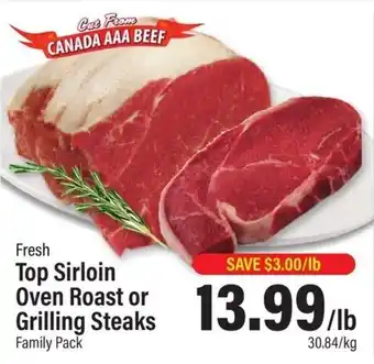 Commisso's Fresh Foods Top Sirloin Oven Roast or Grilling Steaks offer