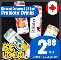 The Old Farm Market Kindred Culture Probiotic Drinks offer