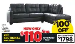 Surplus Furniture Barlin Mills Carbon 2Pc Sectional offer