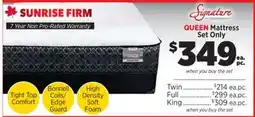 Surplus Furniture Sunrise Queen Mattress Set offer