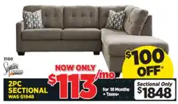 Surplus Furniture Mahoney Chocolate 2Pc Sectional offer