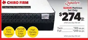 Surplus Furniture Chiro Firm Queen Mattress Set offer