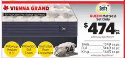 Surplus Furniture Vienna Grand Queen Mattress Set offer