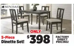 Surplus Furniture Kaylee Weather 5Pc Dinette Set offer
