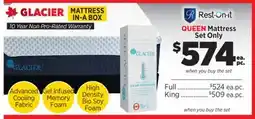 Surplus Furniture Galcier Queen Mattress Set offer