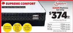 Surplus Furniture Supreme Comfort Queen Mattress Set offer