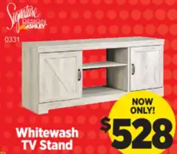 Surplus Furniture Bellaby Whitewash 63 TV Stand offer