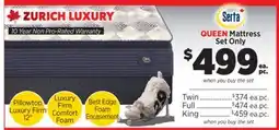Surplus Furniture Zurich Luxury Queen Mattress Set offer
