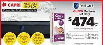 Surplus Furniture Capri Queen Mattress Set offer