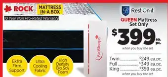 Surplus Furniture Rock Queen Mattress Set offer
