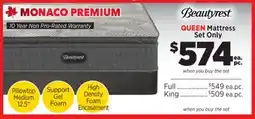 Surplus Furniture Monaco Premium Queen Mattress Set offer