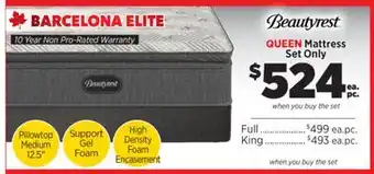 Surplus Furniture Barcelona Elite Queen Mattress Set offer