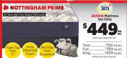 Surplus Furniture Nottingham Prime Queen Mattress Set offer