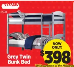 Surplus Furniture Grey Twin/Twin Bunk Bed offer