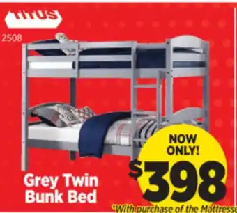 Surplus Furniture Grey Twin/Twin Bunk Bed offer