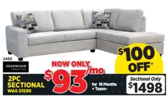 Surplus Furniture Naples Silver 2Pc Sectional offer