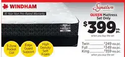 Surplus Furniture Windham Pocket Coil Queen Mattress Set offer
