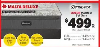 Surplus Furniture Malta Deluxe Queen Mattress Set offer