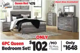 Surplus Furniture Bronyan Grey 6-Piece Queen Bedroom Set offer