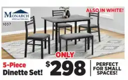 Surplus Furniture Grey/Black 5Pc Dinette Set offer