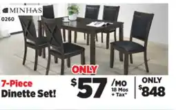 Surplus Furniture Bristol Grey 7Pc Dinette Set offer