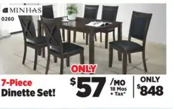 Surplus Furniture Bristol Grey 7Pc Dinette Set offer