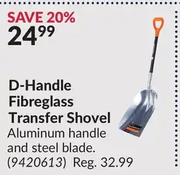 Princess Auto D-Handle Fibreglass Transfer Shovel offer