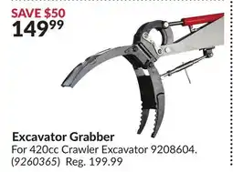 Princess Auto Excavator Grabber offer