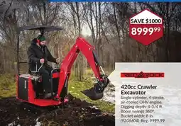 Princess Auto 420cc Crawler Excavator offer