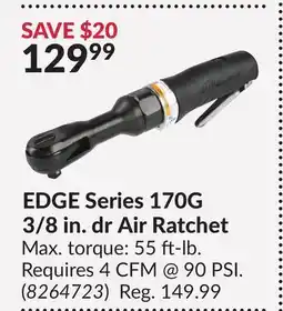 Princess Auto EDGE Series 170G 3/8 in. dr Air Ratchet offer