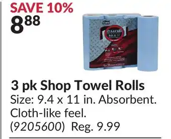 Princess Auto 3 pk Shop Towel Rolls offer