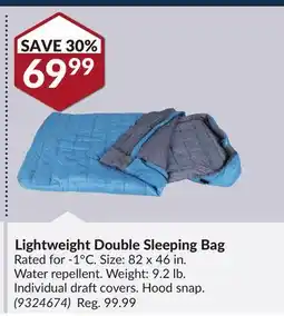 Princess Auto Lightweight Double Sleeping Bag offer
