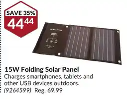 Princess Auto 15W Folding Solar Panel offer