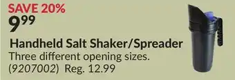 Princess Auto Handheld Salt Shaker/Spreader offer