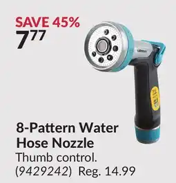 Princess Auto 8-Pattern Water Hose Nozzle offer