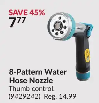 Princess Auto 8-Pattern Water Hose Nozzle offer