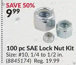 Princess Auto 100 pc SAE Lock Nut Kit offer