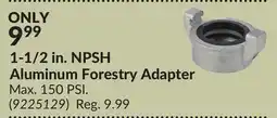 Princess Auto 1/2 in. NPSH Aluminum Forestry Adapter offer