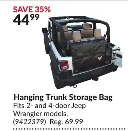 Princess Auto Hanging Trunk Storage Bag offer