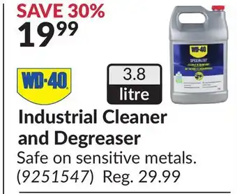 Princess Auto Industrial Cleaner and Degreaser offer