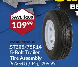 Princess Auto ST205/75R14 5-Bolt Trailer Tire Assembly offer